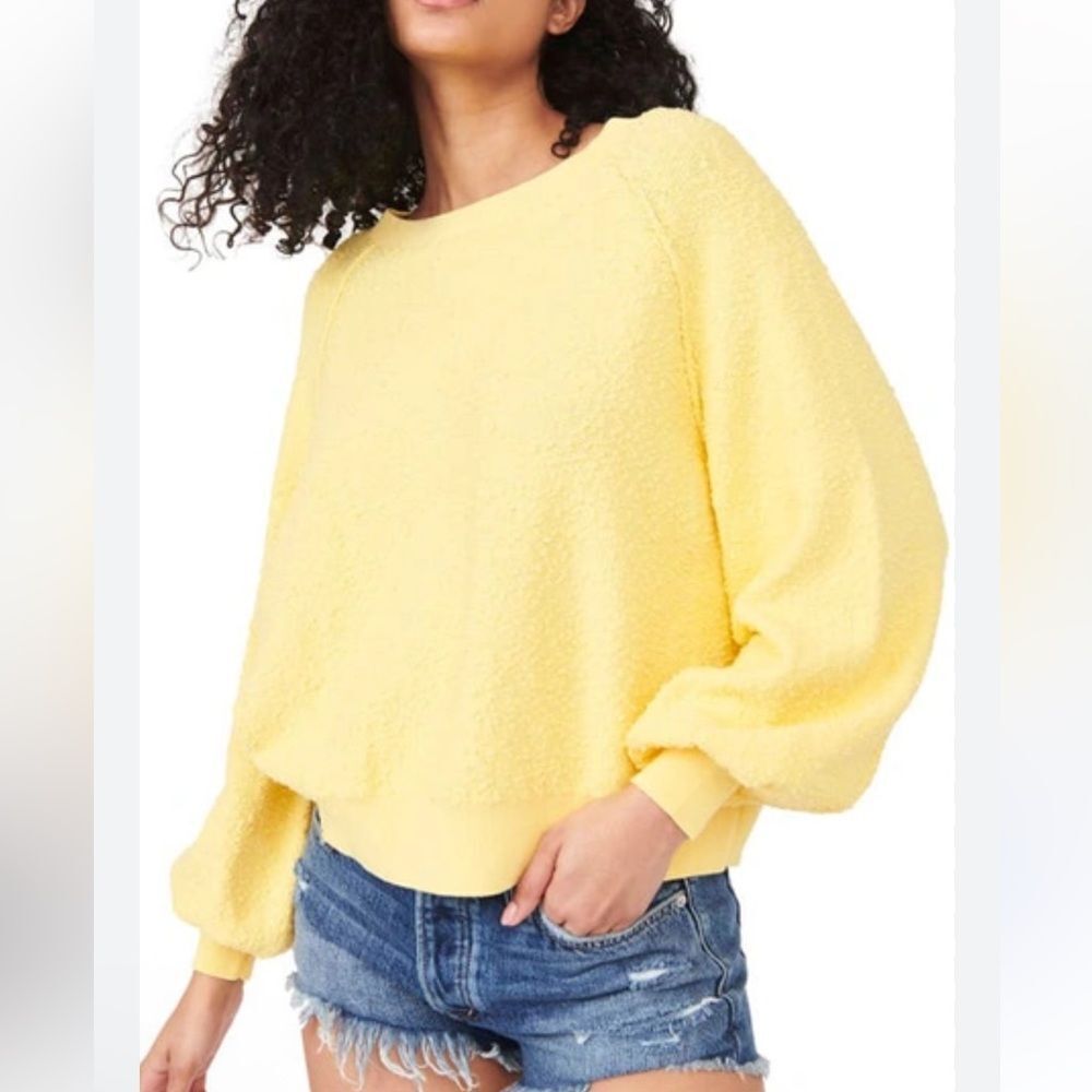 Free People Found My Friend Boucher Pullover in Sunshine